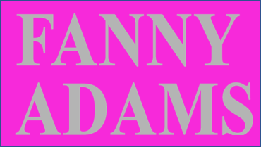 Fanny Adams logo (grey letters in block capitals against a vibrant pink background).